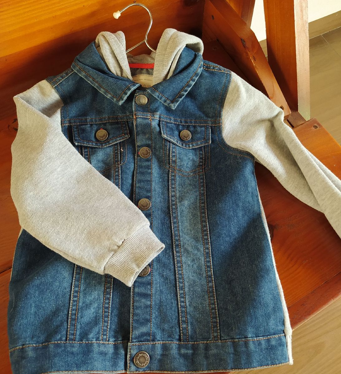 jaqueta jeans flanelada