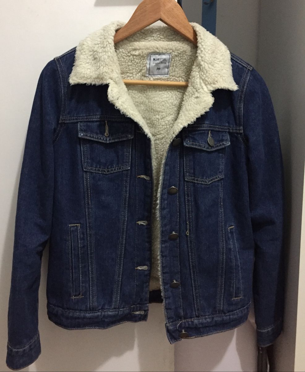 jaqueta jeans pelinhos