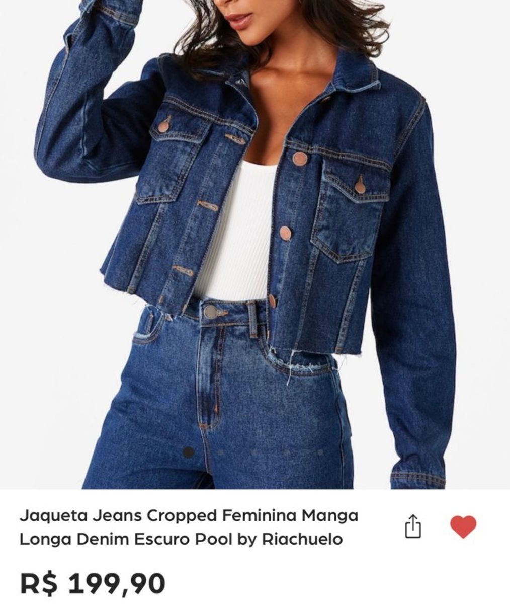 Jaqueta jeans na store riachuelo