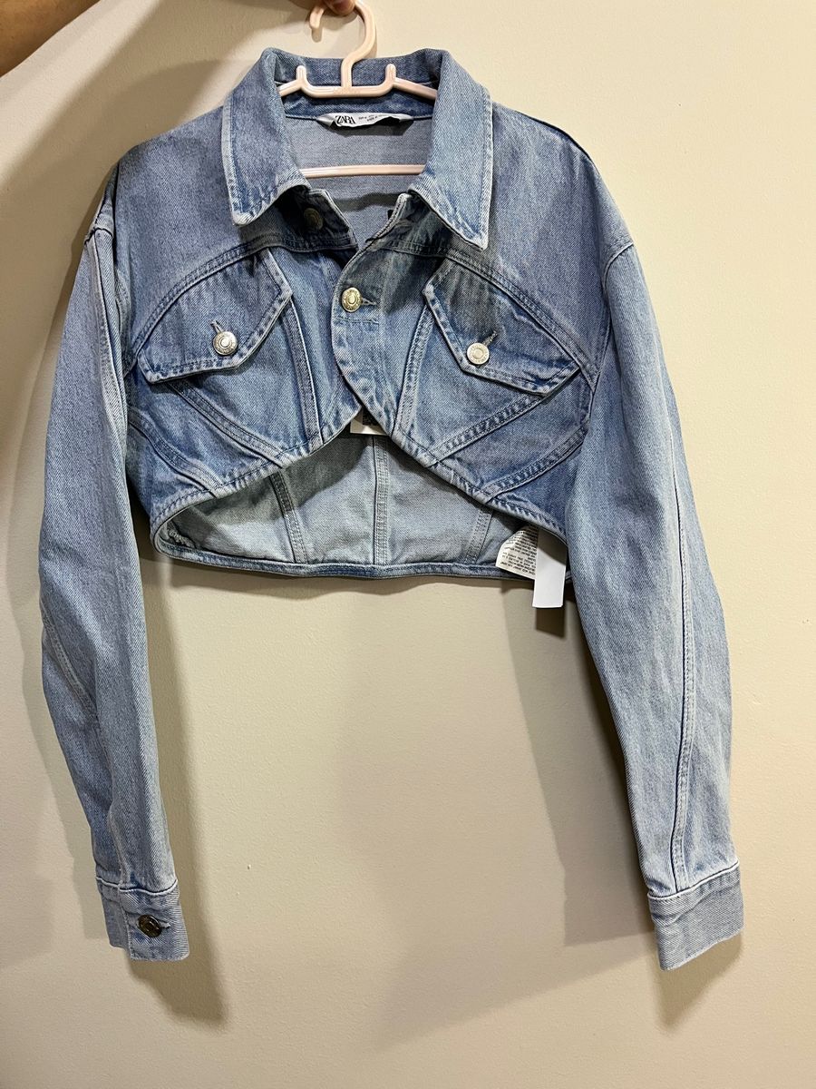 Jaqueta Jeans Curta Cropped Zara | Zara Nunca Usado 88844942 | enjoei