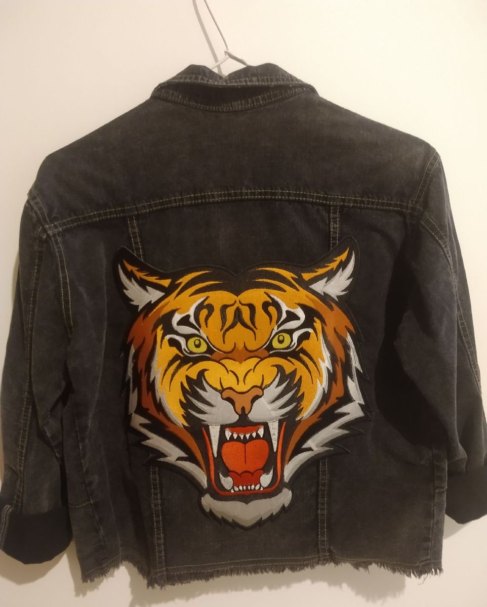 jaqueta jeans tigre
