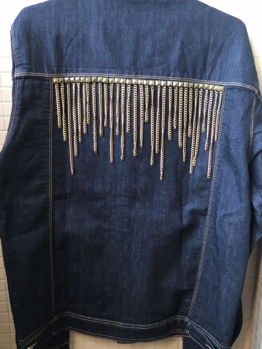 jaqueta jeans customizada