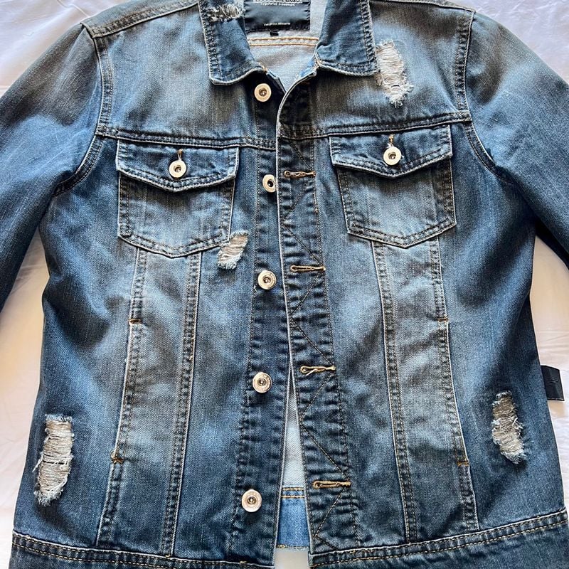 Jaqueta Jeans Masculina Ellus Jaqueta Jeans Destroyed Ellus Casaco