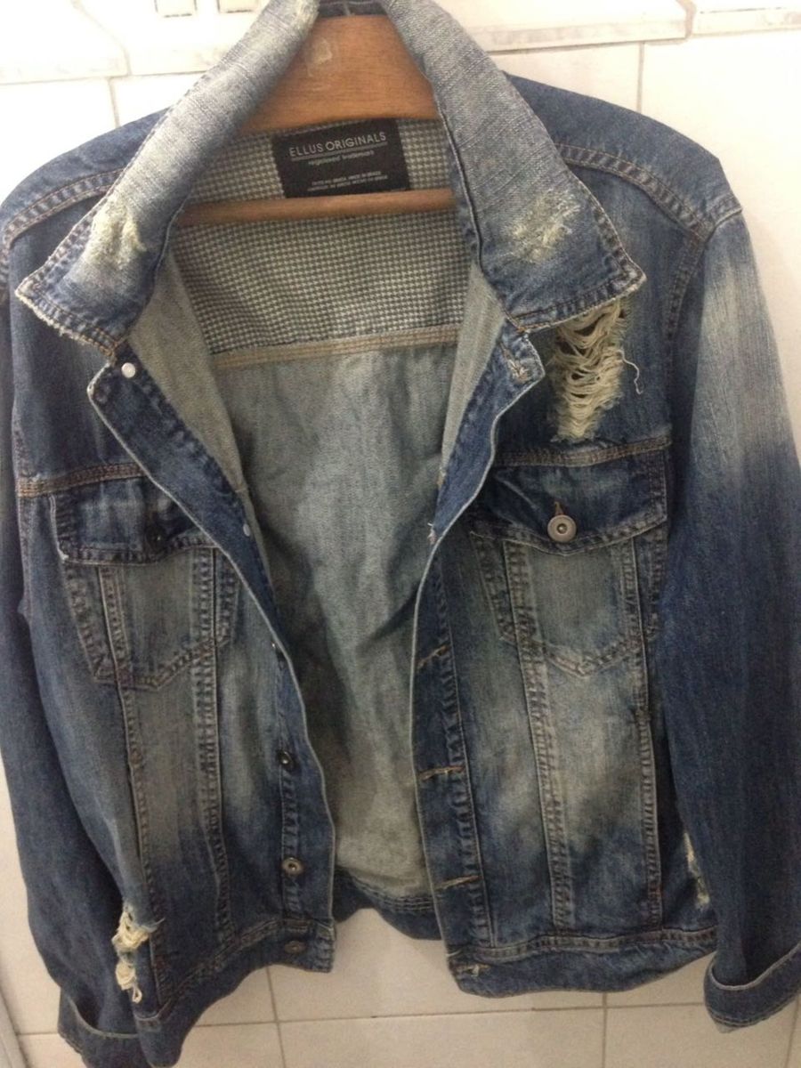 jaqueta jeans masculina ellus