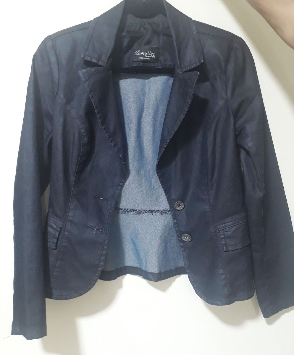 jaqueta jeans encerado