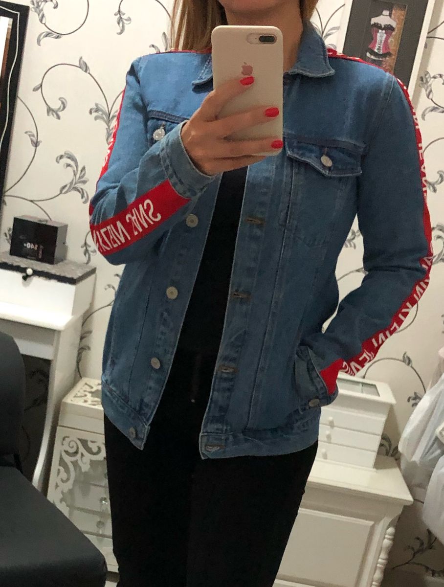camisa jeans calvin klein feminina