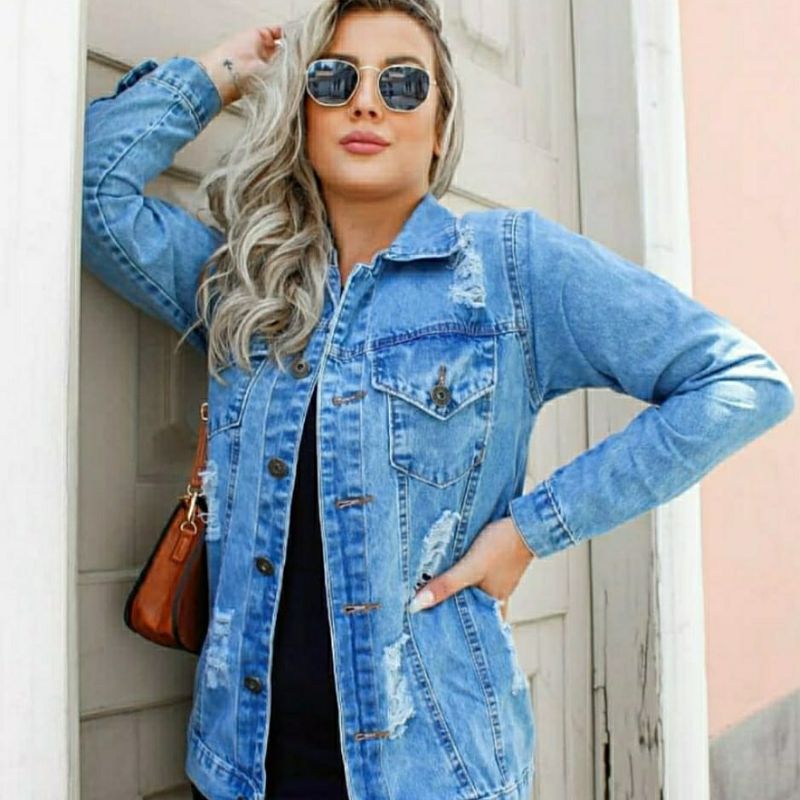 Jaqueta jeans max store feminina