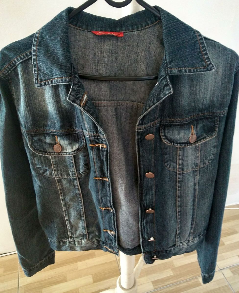 jaqueta jeans feminina taco
