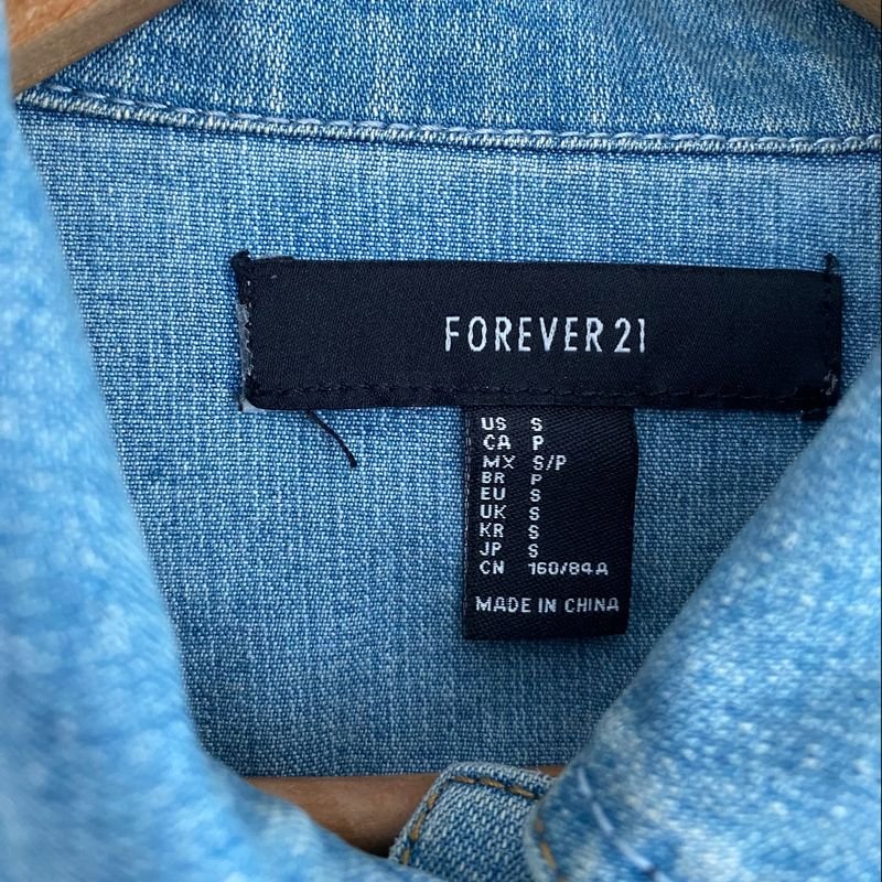 Jaqueta Jeans Forever 21, Casaco Feminino Forever 21 Usado 91203322