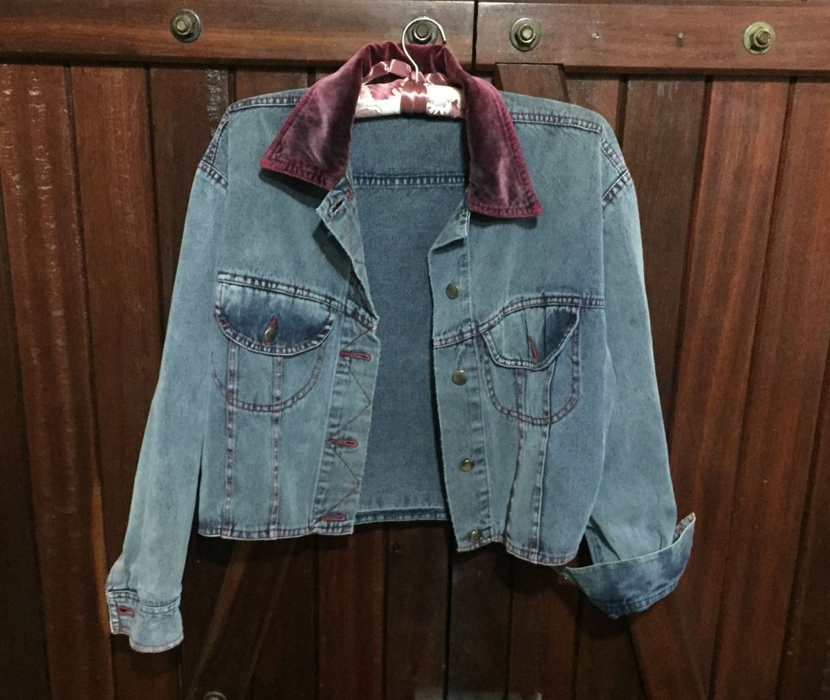 jaqueta jeans veludo