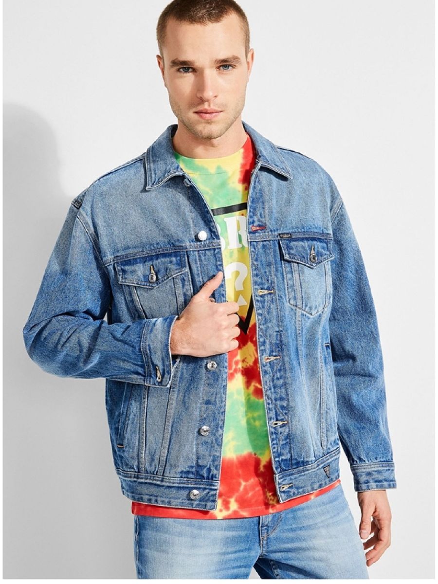 Jaqueta jeans hot sale guess masculina