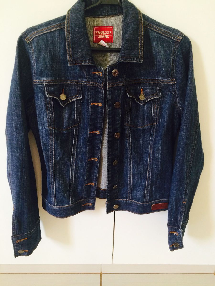 jaqueta jeans guess feminina