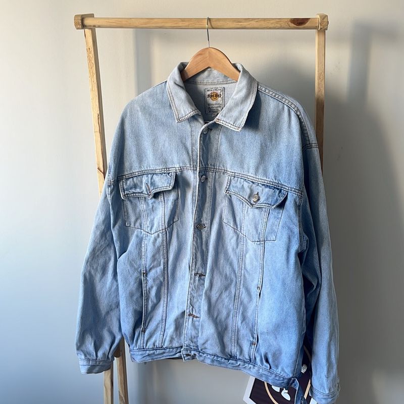 Jaqueta Jeans Masculina Hard Rock Cafe Jaqueta Hard Rock Cafe