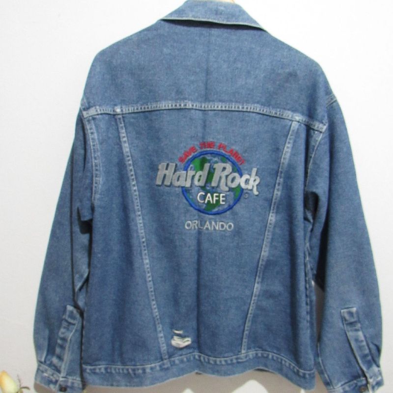 Jaqueta Jeans Hard Rock Café Orlando Casaco Feminino Hard Rock