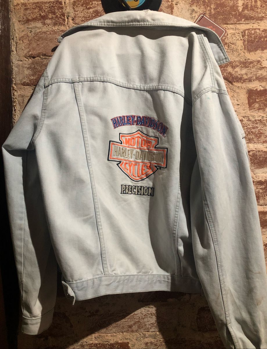 jaqueta jeans harley davidson