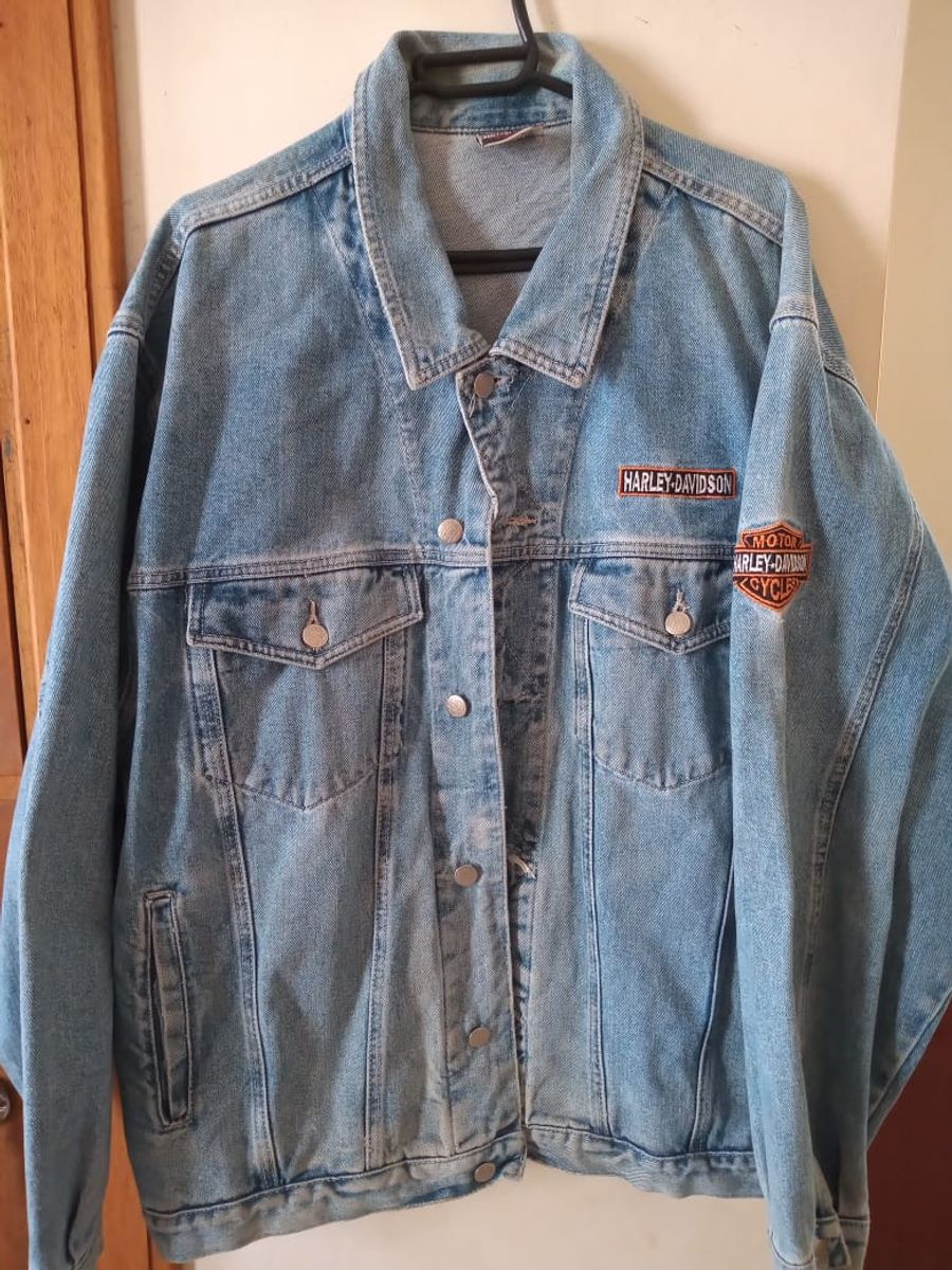 jaqueta jeans harley davidson