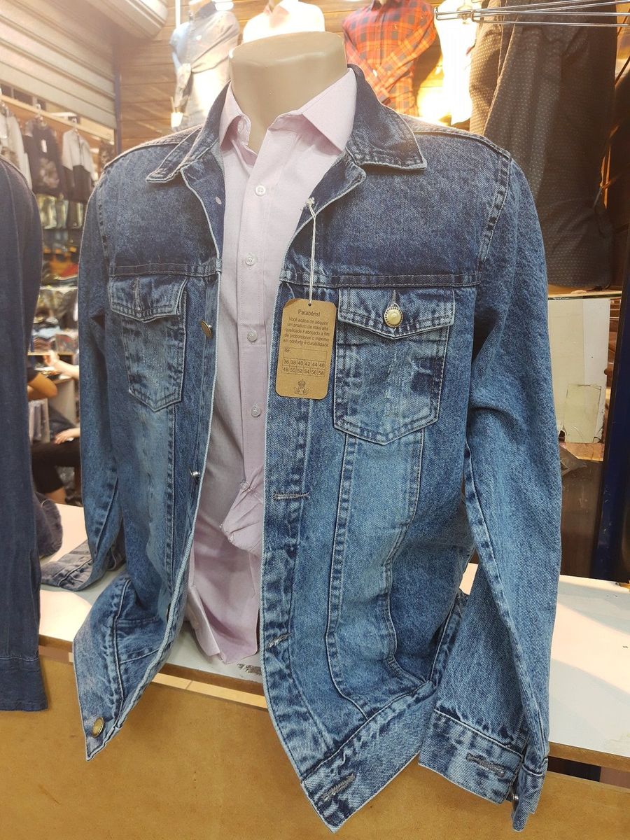 jaqueta jeans gg masculina