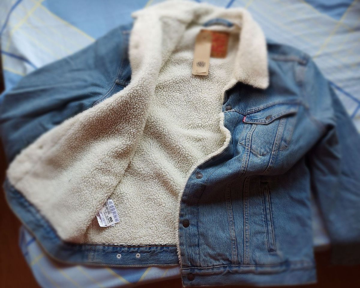 jaqueta jeans levis type 3 sherpa