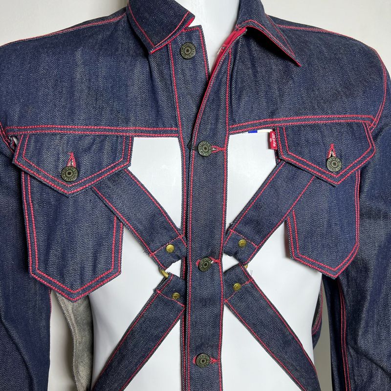 Jaqueta Jeans Levis X Jean Paul Gaultier Tam. Gg | Levis X Jean