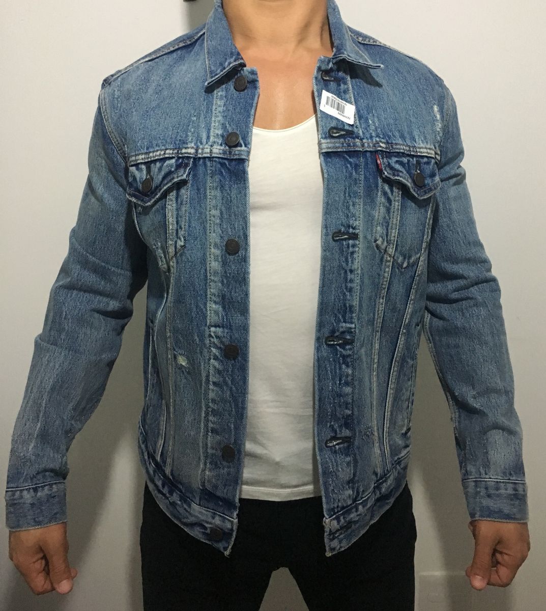 jaqueta masculina jeans levis