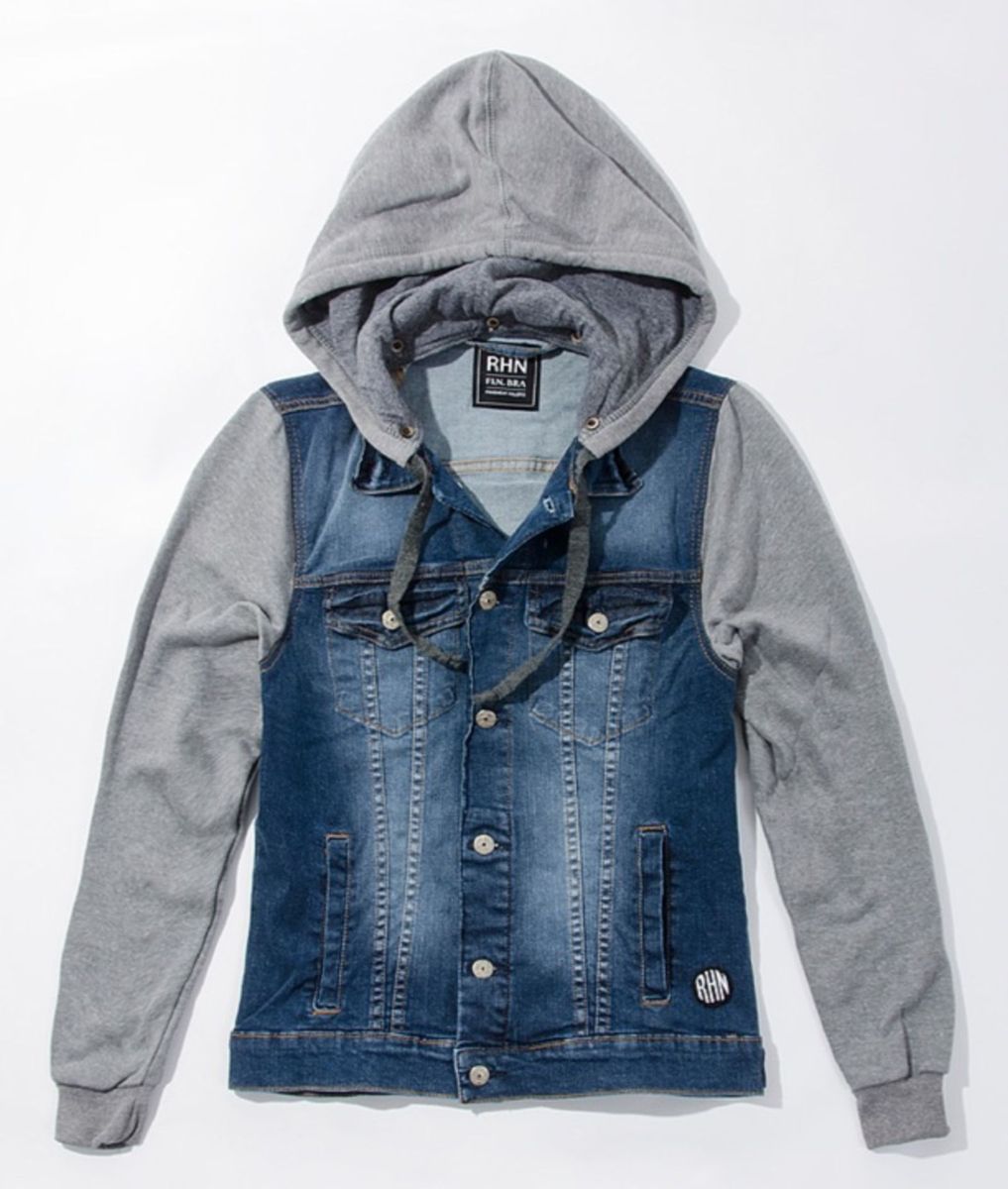 Jaqueta Jeans Manga Moletom | Casaco Masculino Rhn Nunca Usado 21556569 | enjoei