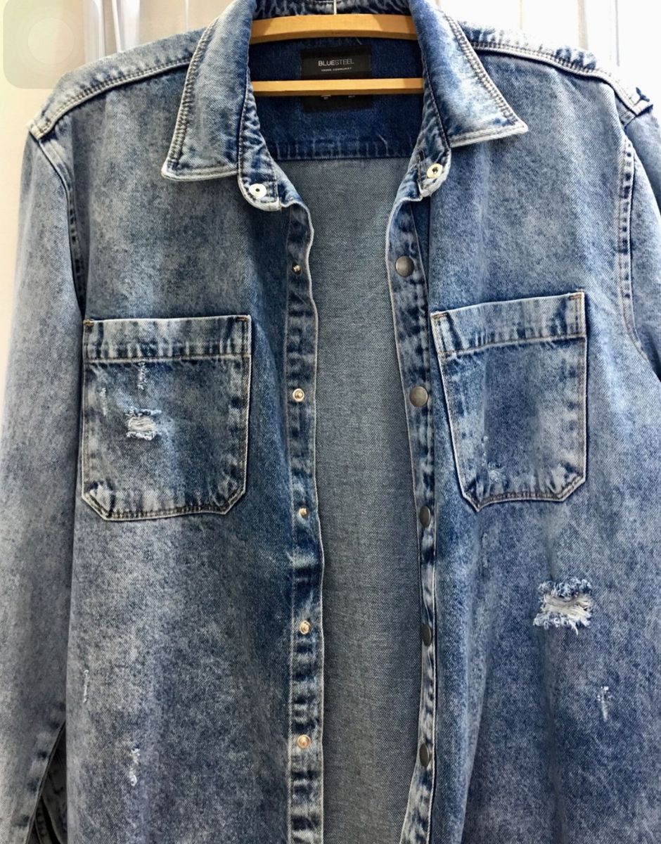 jaqueta jeans masculina blue steel