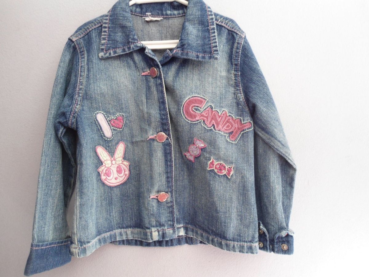 jaqueta jeans para menina