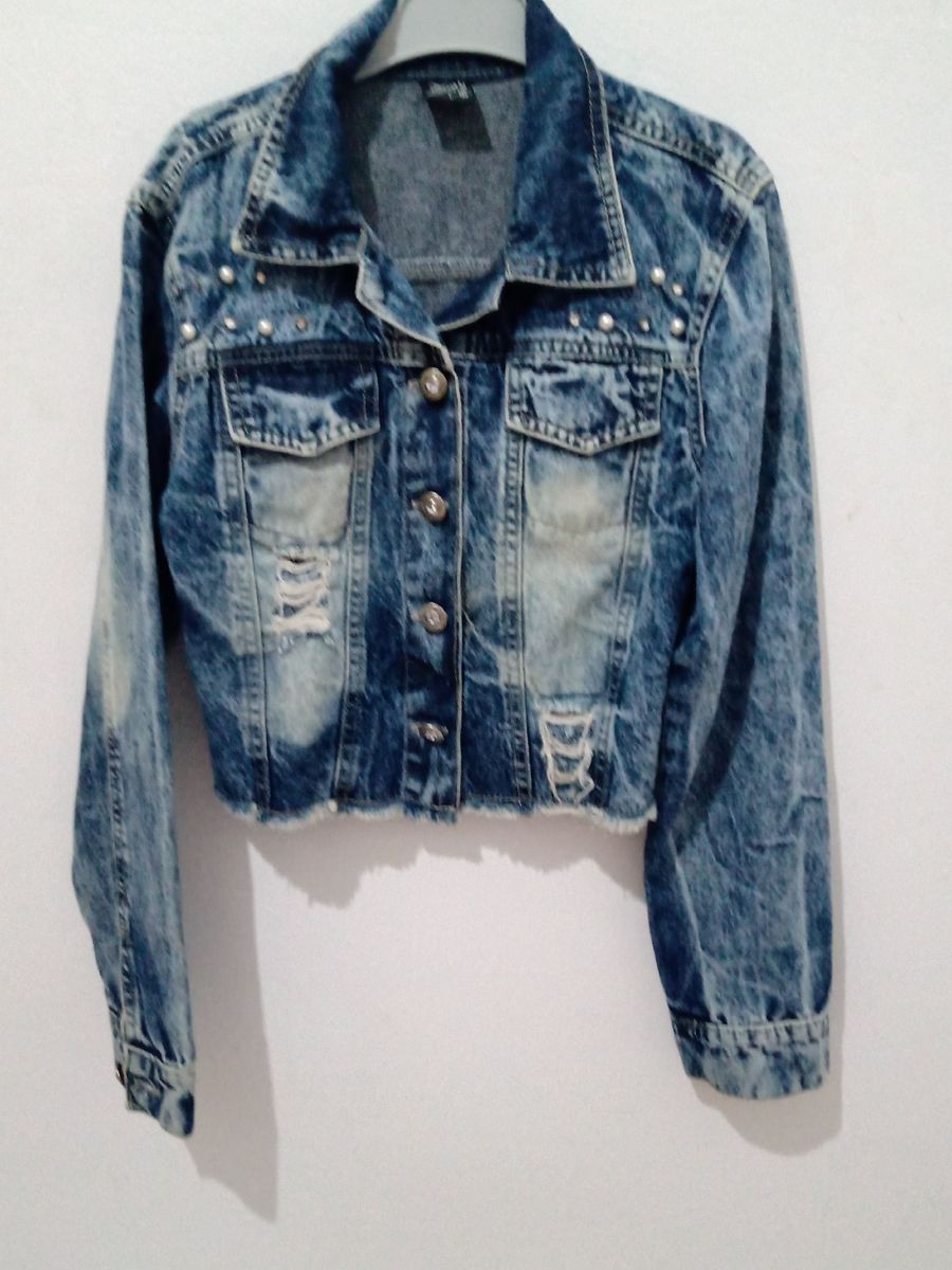 jaqueta jeans tamanho 14