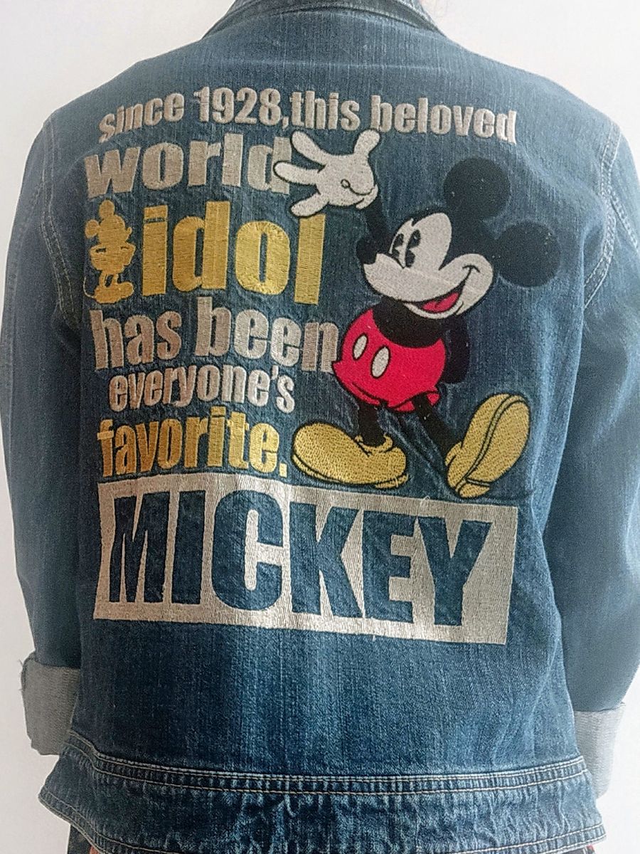 jaqueta jeans do mickey