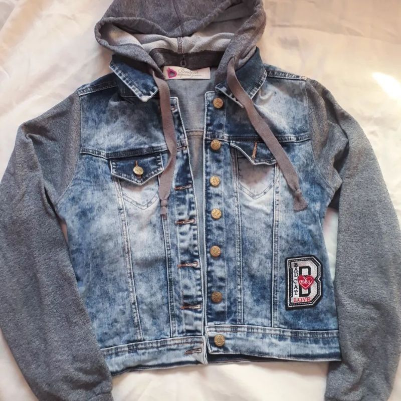 Blusa Jaqueta Jeans Feminina Bad Cat Jeans Jaqueta Galaxia Badcat