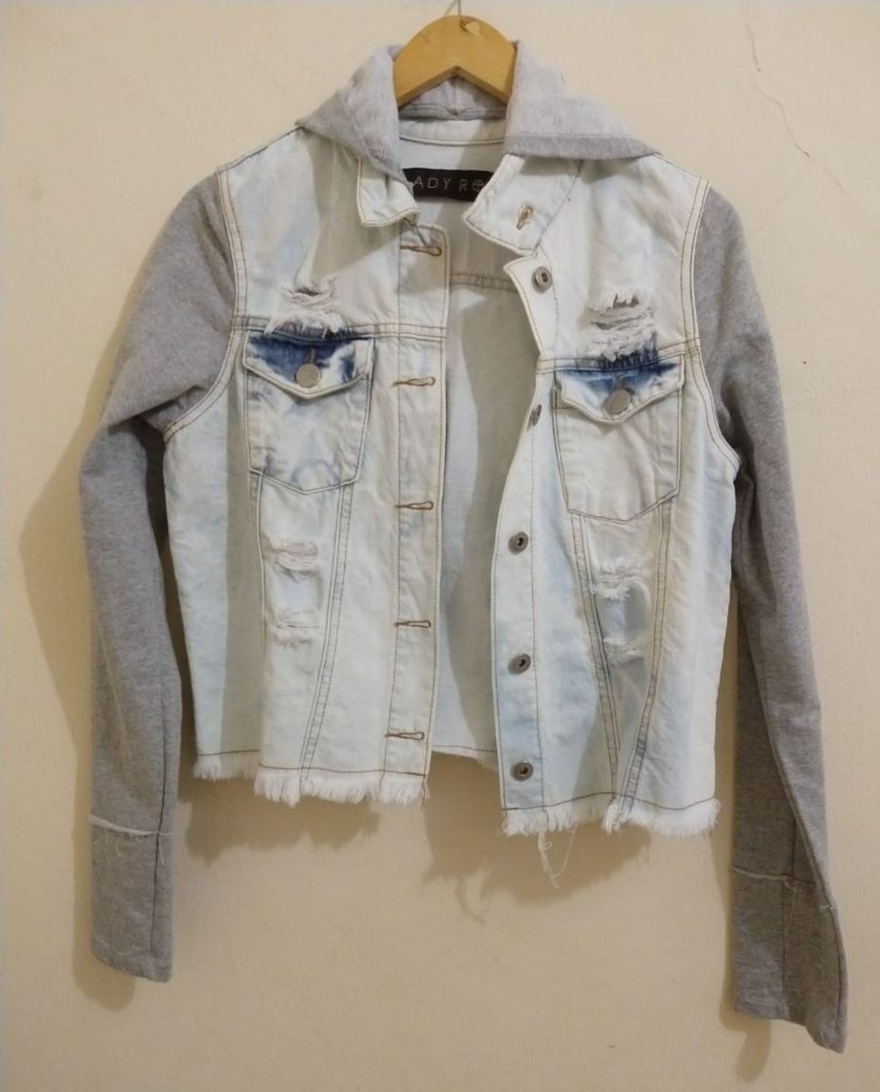 jaqueta jeans feminina lady rock