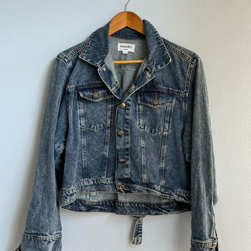 Jaqueta Jeans Oversized Amaro Usado 101898397 enjoei