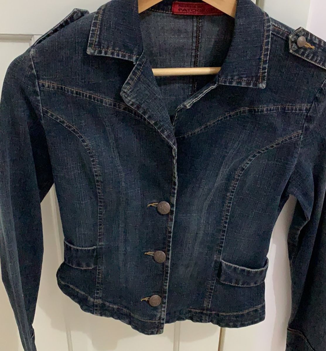 jaqueta jeans feminina patoge
