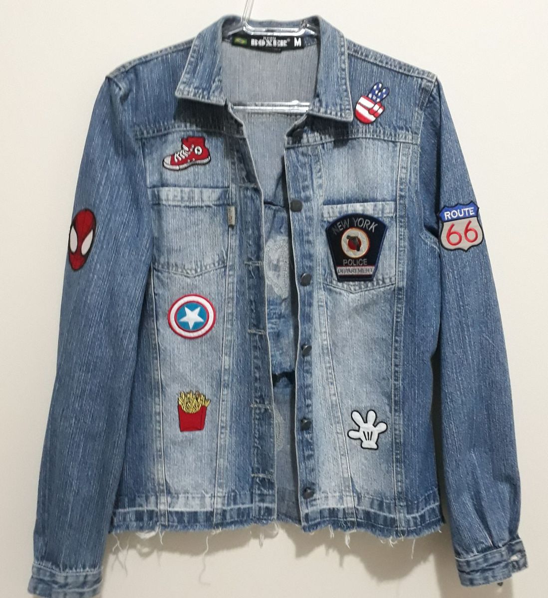 jaqueta jeans patches