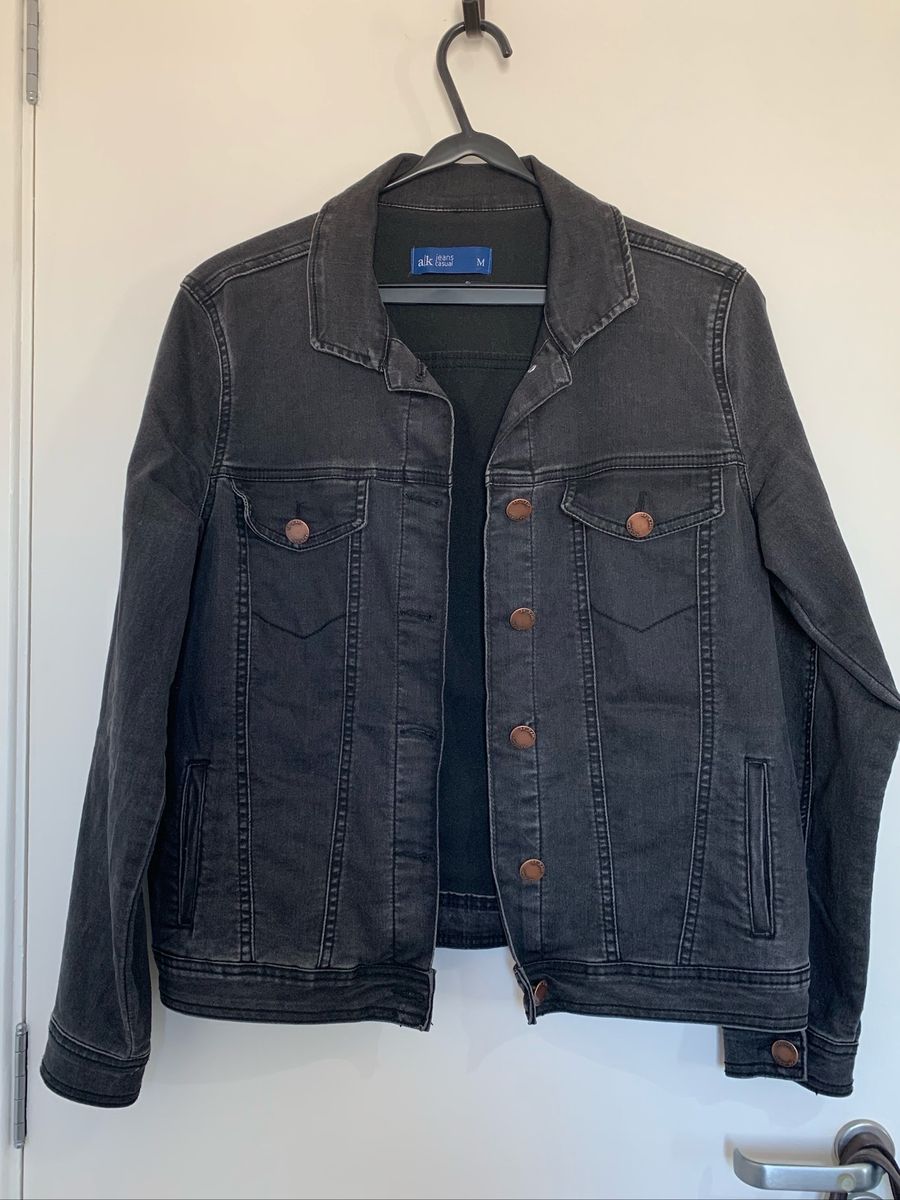 jaqueta jeans preta riachuelo