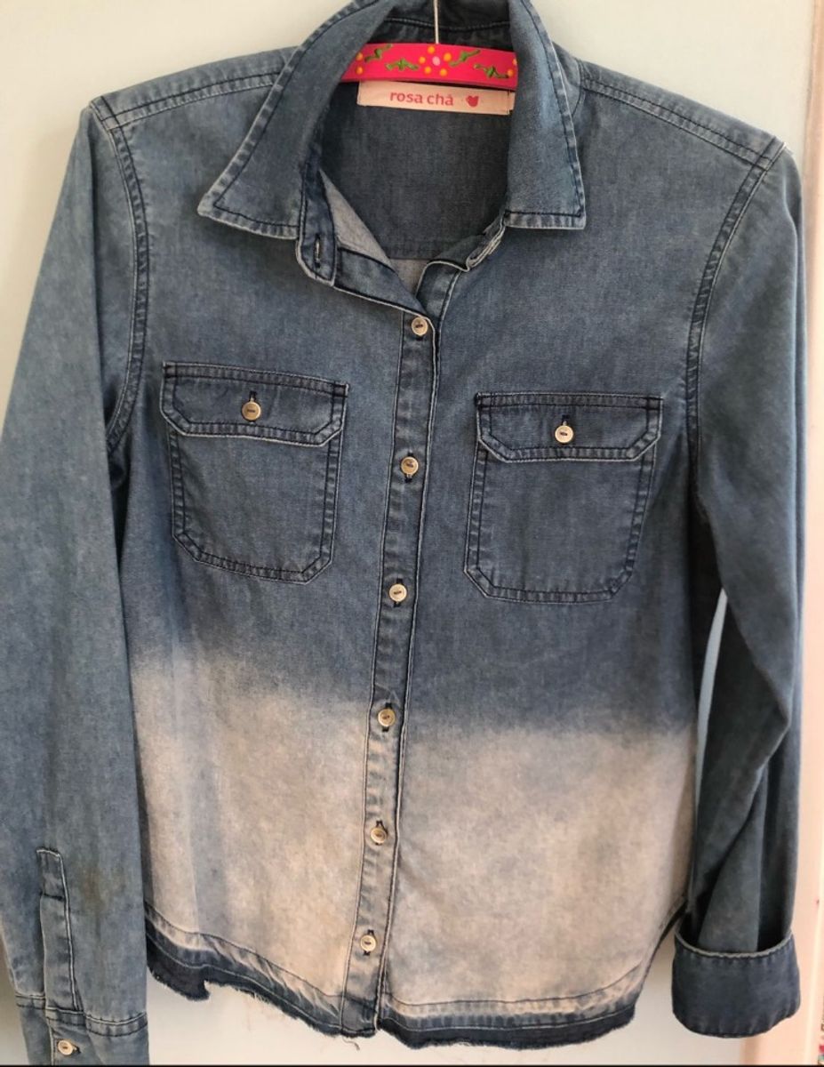 jaqueta jeans rosa cha