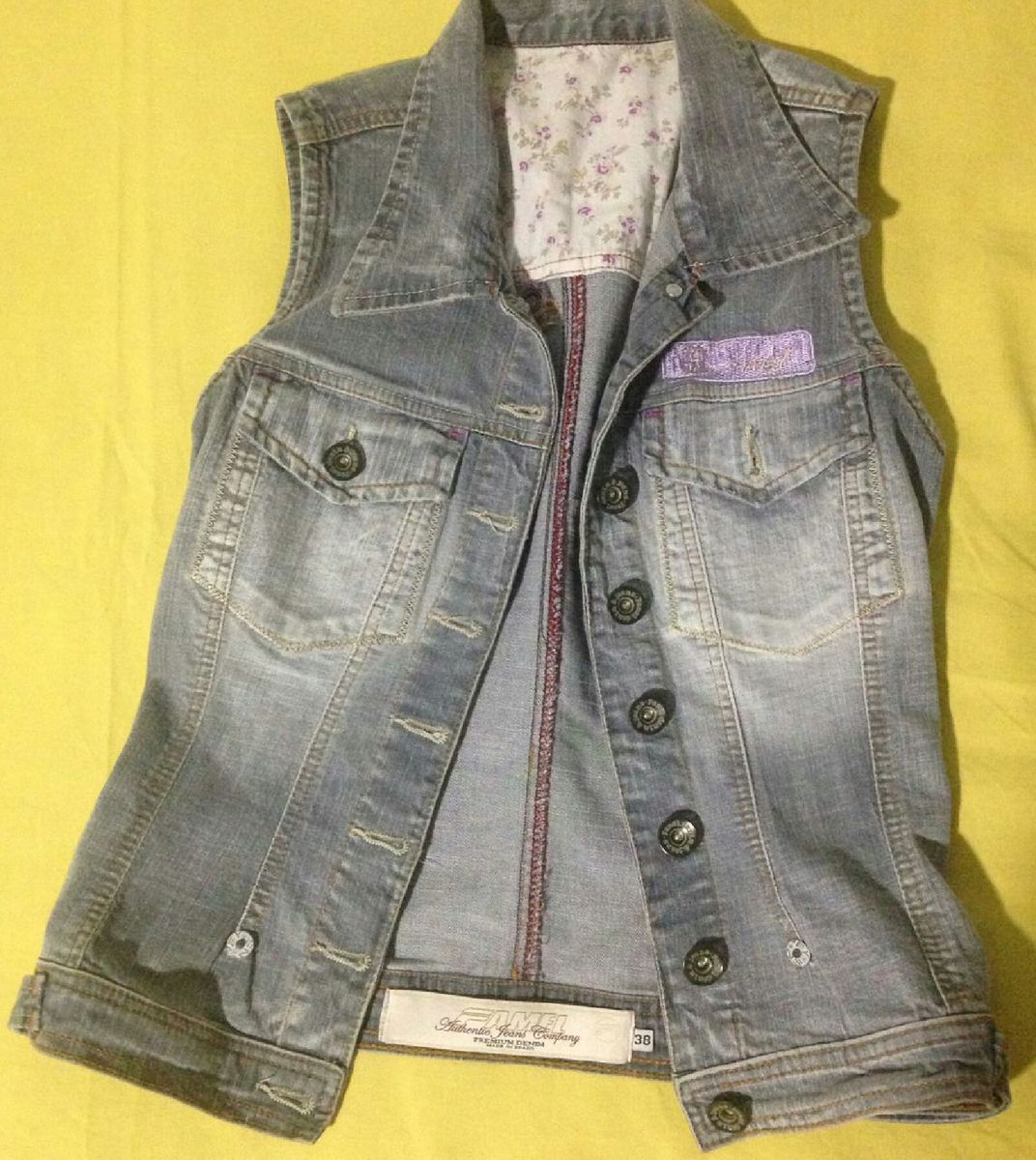 blazer jeans sem manga
