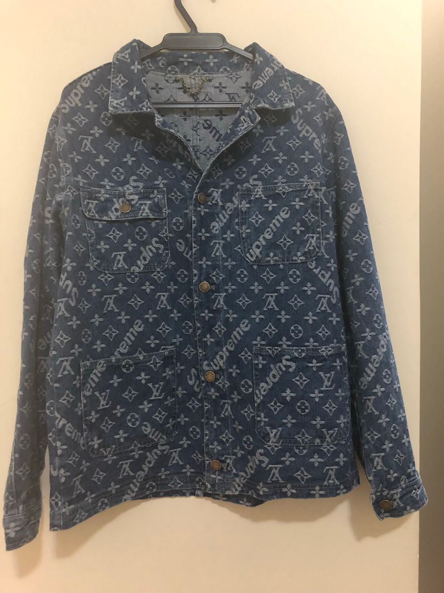 jaqueta jeans louis vuitton supreme