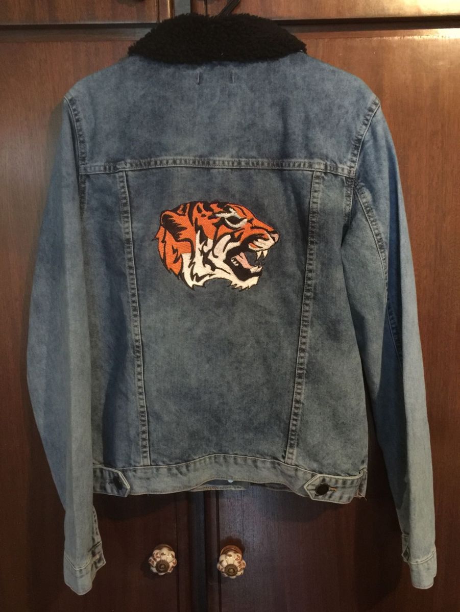 jaqueta jeans tigre