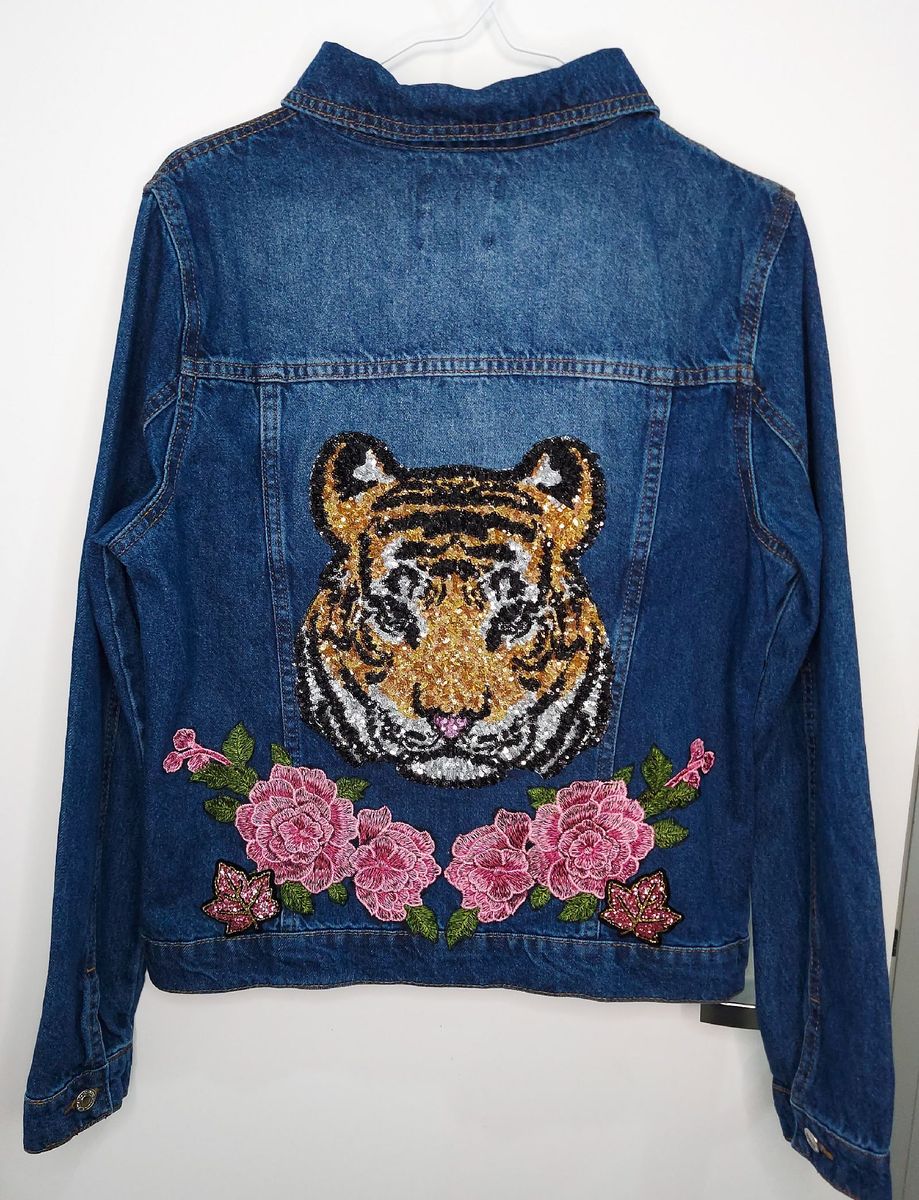 Jaqueta cheap jeans tigre