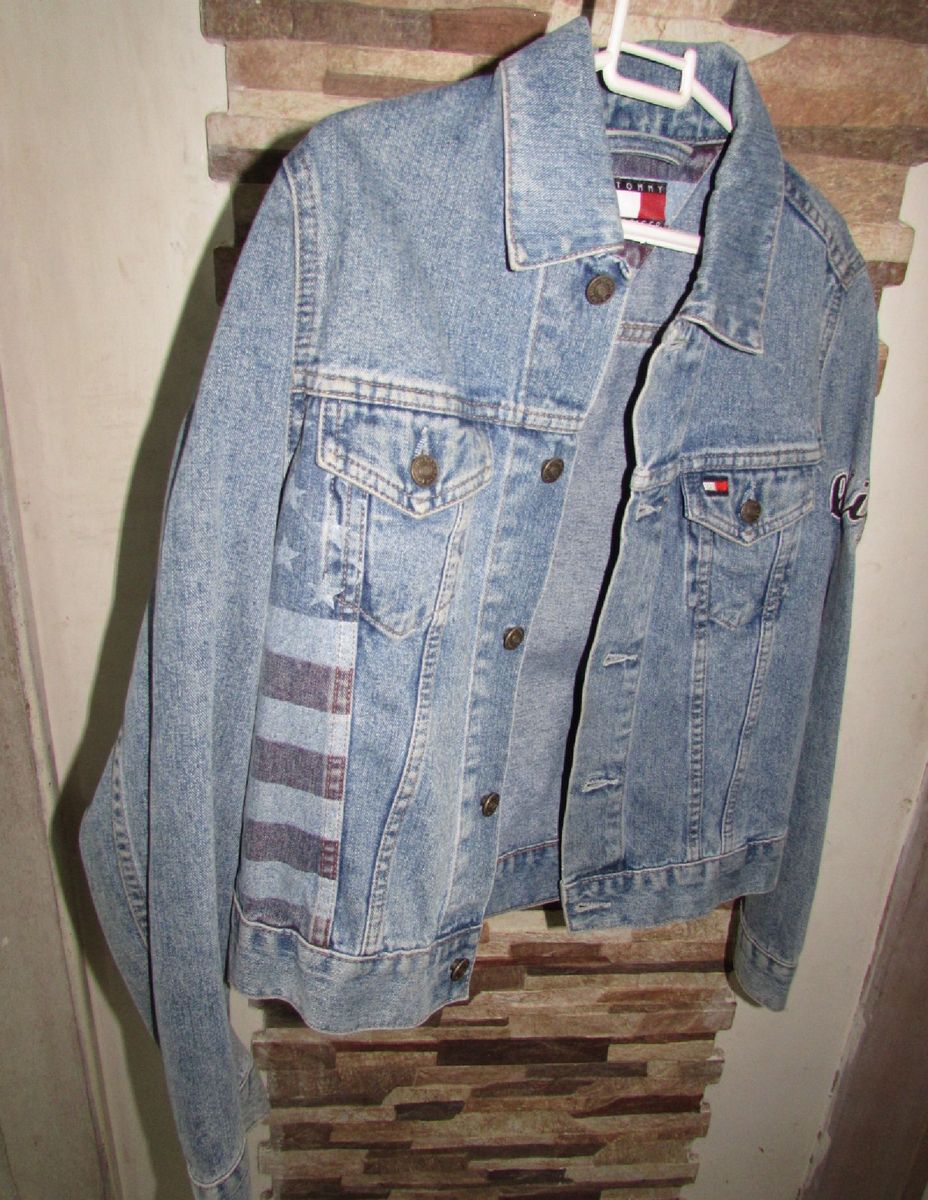 jaqueta jeans tommy hilfiger feminina