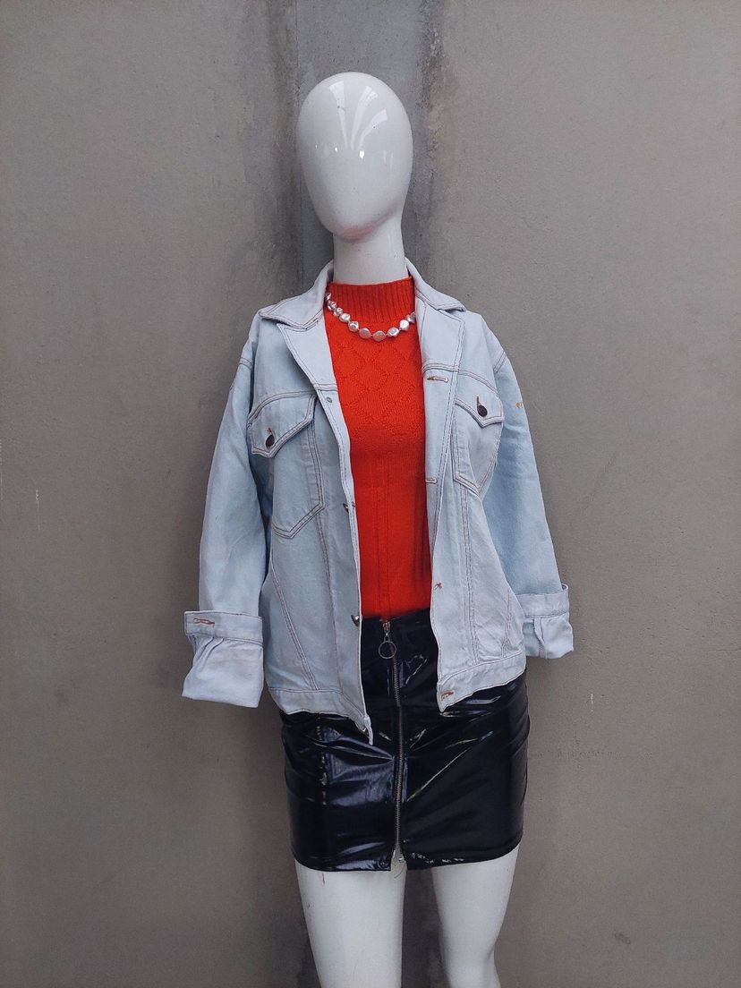 jaqueta jeans vintage - jeans denim índigo blue