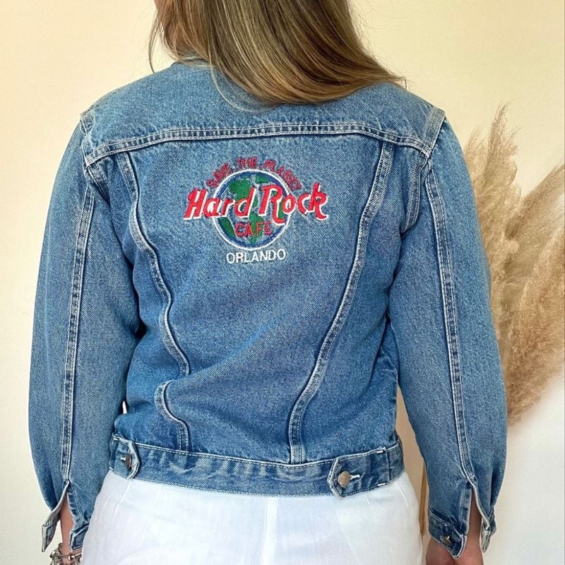 Jaqueta jeans store hard rock feminina