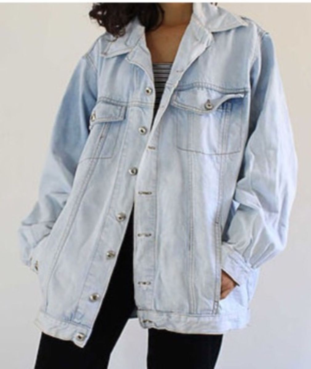 jaqueta jeans retro feminina