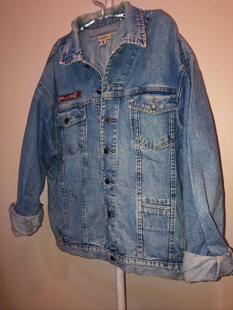 jaqueta jeans vintage oversized