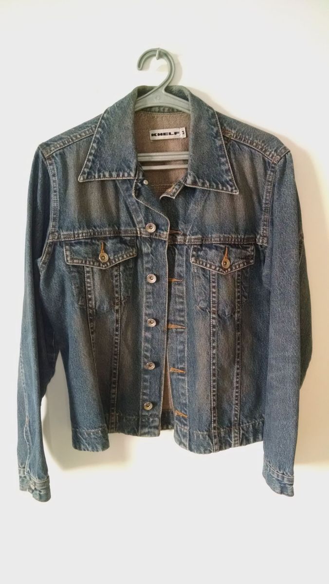 jaqueta jeans feminina khelf