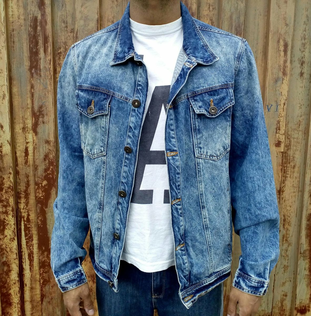 jaqueta jeans masculina enjoei