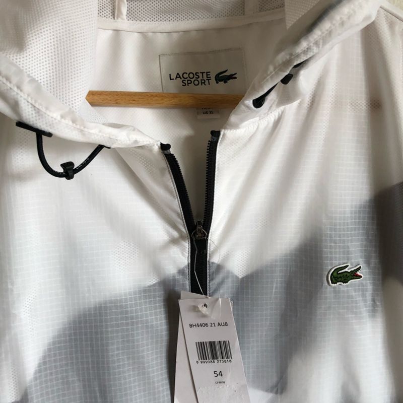 White Lacoste Sport Jacket