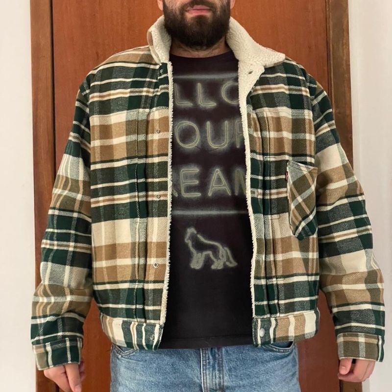 Jaqueta Levi'S® Type 1 Sherpa Trucker Xadrez | Levi'S Usado