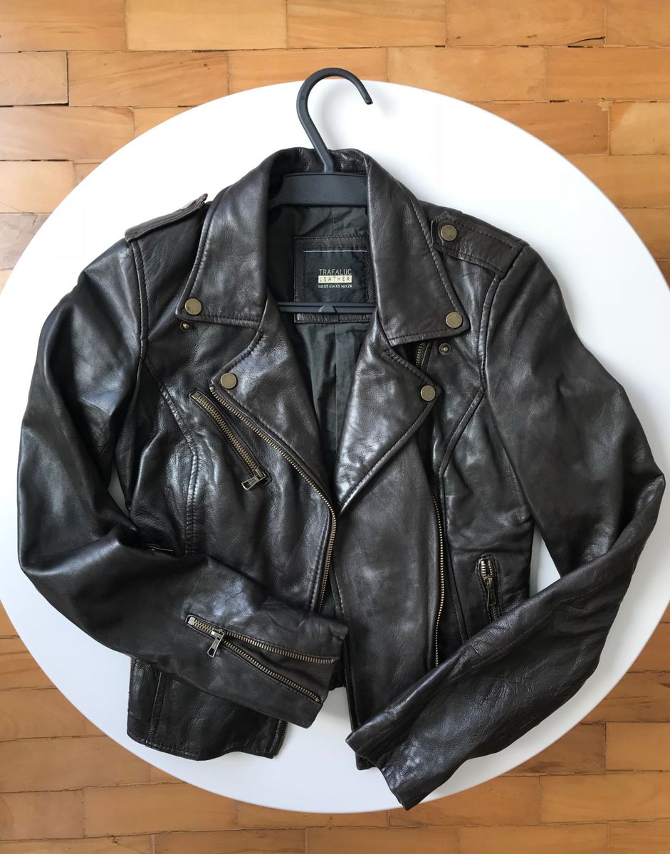 jaqueta de couro feminina tamanho pp